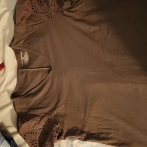 Lane Bryant short sleeve vneck top